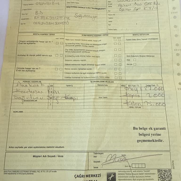 Samsung Buzdolabı Servis Sorunu Ve 27 Bin TL İade Talebi