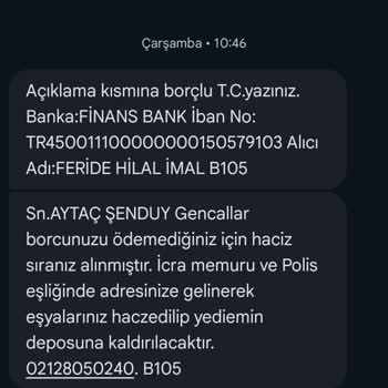 Gencallar Unicollect’ten Sürekli Tehdit Ve Baskı İçeren Telefon Ve SMS Aramaları