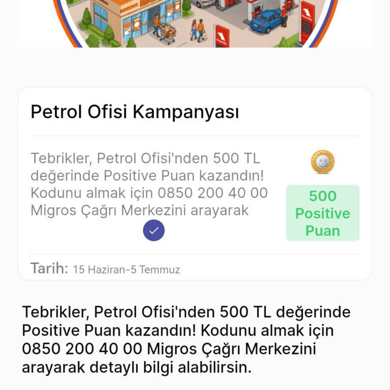 Migros İncek Şubesinde Kampanya Puanı Tanımlanmadı