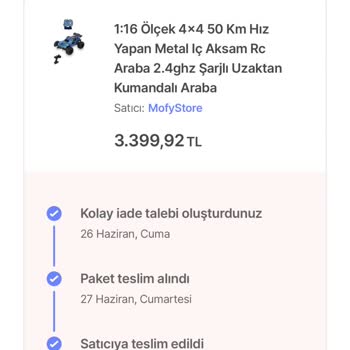 Garanti Kapsamındaki RC Araba Arızası Satıcı Tarafından Süre İddiası İle Reddedildi