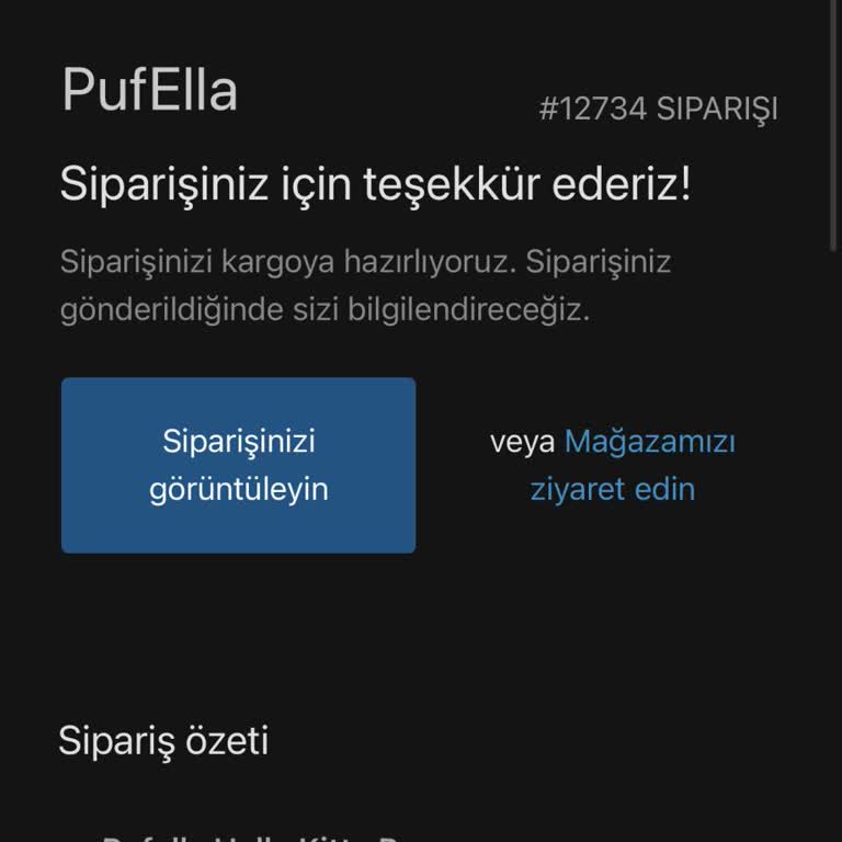 Pufella Hello Kitty Prenses Peluş Siparişi Teslim Edilmedi Ve 1.299,90 TL İadesi Talep Ediliyor