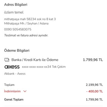 Teslim Edilmemiş Sipariş Ve Geri Dönüşsüz Müşteri Hizmetleri