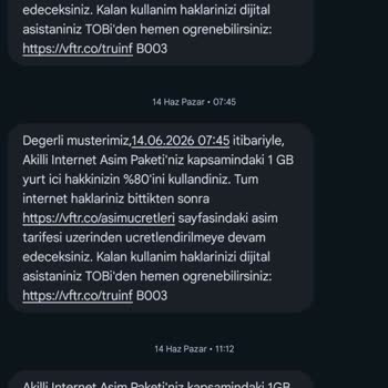 İzinsiz Akıllı İnternet Aşım Paketi Ücretlerinden Şikayet Ve İade Talebi