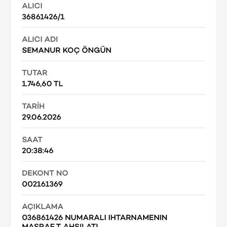 OSB İhtarname Masrafı Kesintisi Hakkında Açıklama Talebi