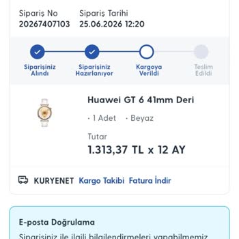 Kuryenet Takip Güncellemesi Yok, Huawei Saat Teslimatı Gecikiyor