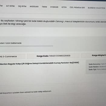 Eksik İade Ve Şeffaf Açıklama Talebi