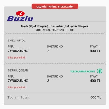 Bilgimiz Dışında Saat Değişikliği Ve İptal Talebine Yanıtsızlık