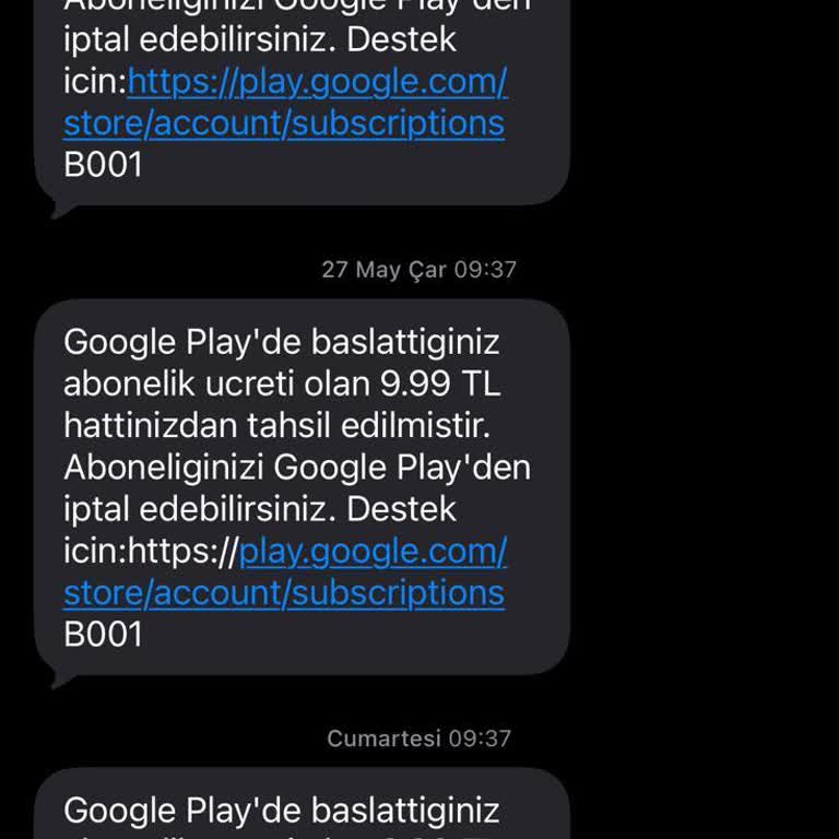 Yetkisiz Google Play Aboneliği Ücretleri Hattıma Yansıyor İptal Ve Geri Ödeme Talebi