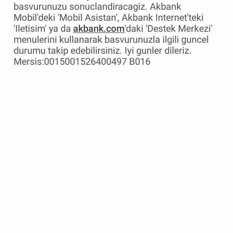 Akbank %0 Nakit Avans Başvurusunda Cevap Almama