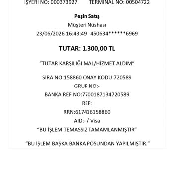 1300 TL Opet Harcamasının Kampanyaya Dahil Edilmemesi