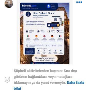 Şüpheli Link Ve Yanıtsız Destek Nedeniyle Booking'de Mağduriyet