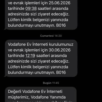 Vodafone Randevu Gelmeme Ve İnternetsiz Kalma Şikayetim