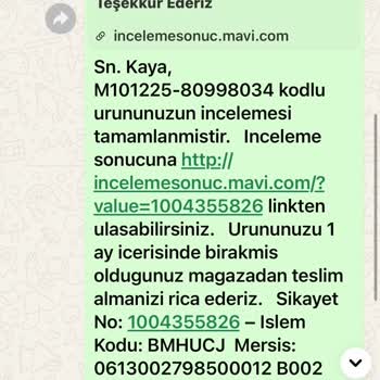 Mavi Mağazasındaki Hatalı Değişim Ve Yanlış Ürün Teslimi