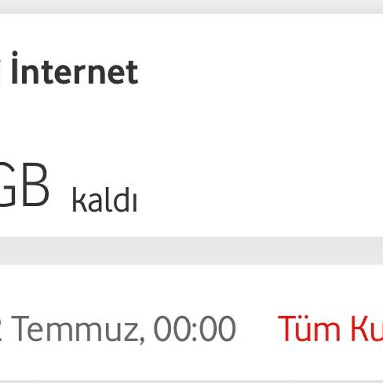 Vodafone Yeni Tarifede İnternetin Anormal Hızla Tükenmesi