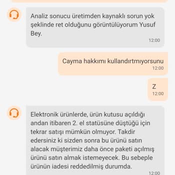 İade Talebim Hijyen Bahanesiyle Reddedildi Ve Hasarlı Ürün Geri Döndü
