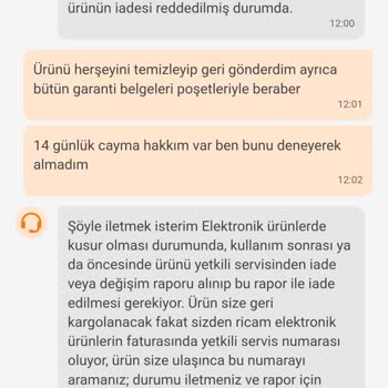 İade Talebim Hijyen Bahanesiyle Reddedildi Ve Hasarlı Ürün Geri Döndü