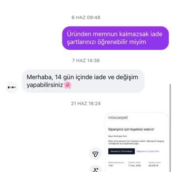 Stokta Var Söylenen 130 Cm Halı Yolluk İptal Edilmeyip 120 Cm Olarak Gönderildi