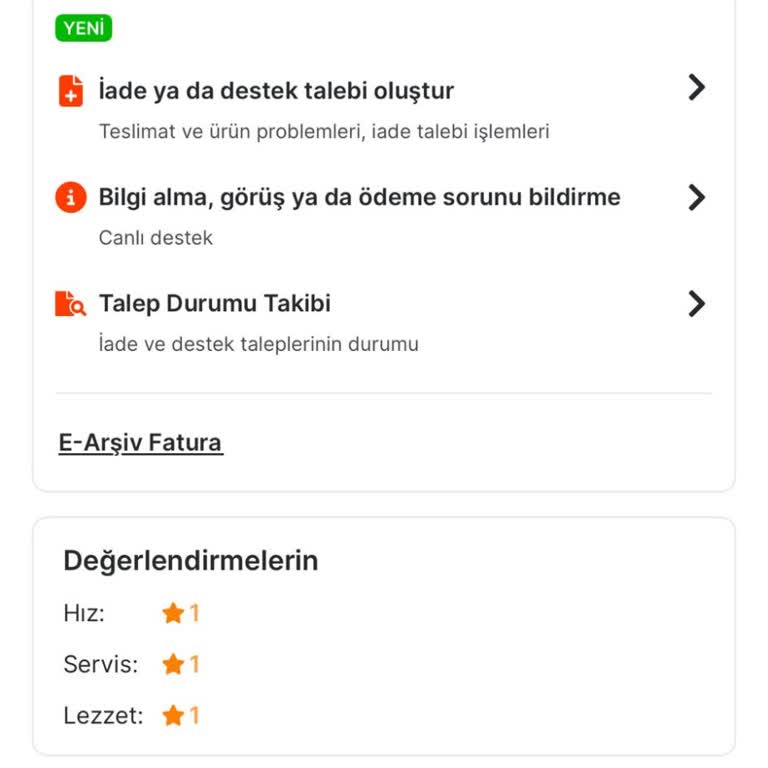 Migros Yemek’ten Teslim Edilmeyen McDonald’s Siparişim İçin İade Talebi