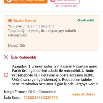 Yanlış Ayakkabı Gönderildi Ve İade Talebim Haksızca Reddedildi