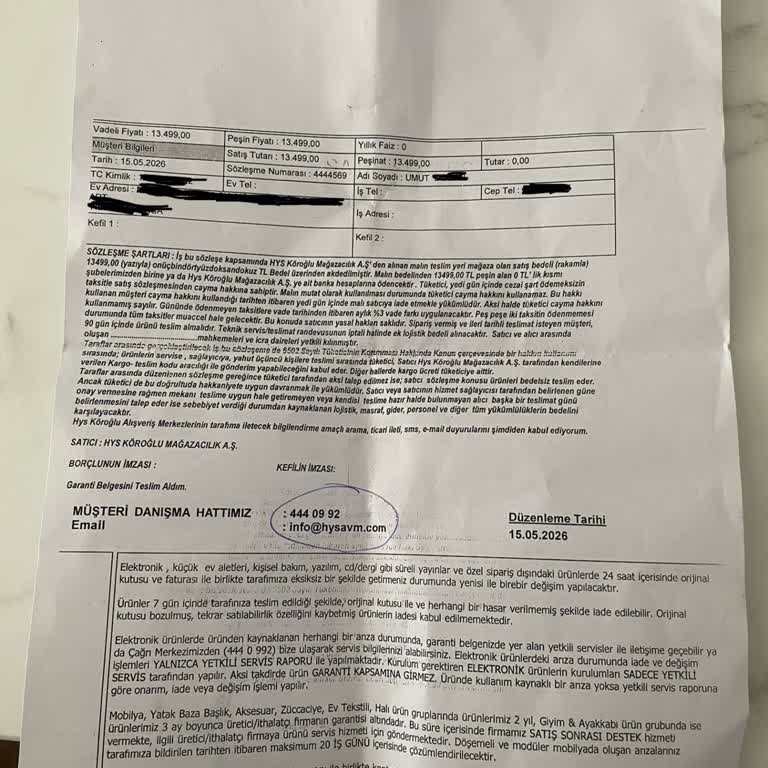 Peşin Ödeme Sonrası Mobilya Teslim Edilmemesi Ve Bilgi Eksikliği