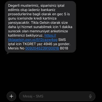 Sipariş İptali Sonrası İade Yapılmaması Ve Çelişkili Müşteri Desteği