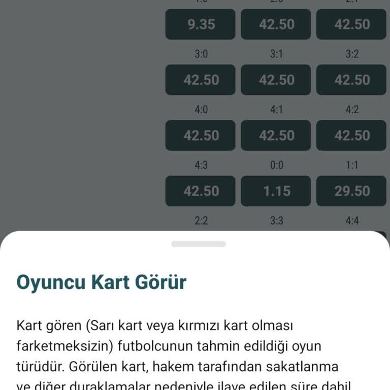 Sistem Görsel Hatası Nedeniyle 120 Dakikalık Sarı Kart Bahisim Ödenmedi