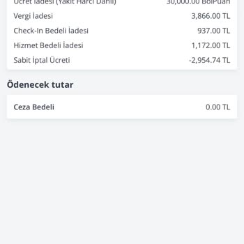 Pegasus'ta Ücretsiz İptal Hakkı Yanıltıcı; Sabit Ücret Kesintisiyle Karşılaştım