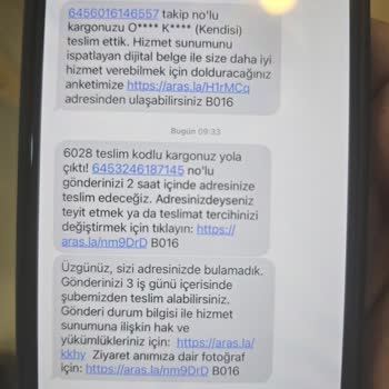 Aras Kargo’da Teslimat Sorunu Ve Saygısız Şube Personeli