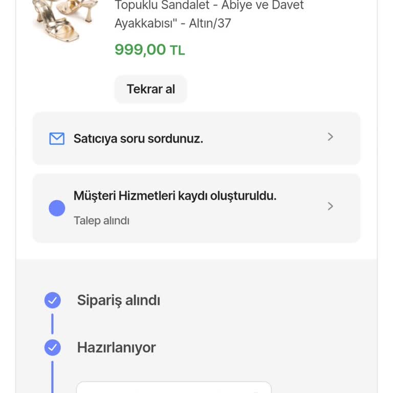 Ürün Gönderilmedi Ve İletişim Yok