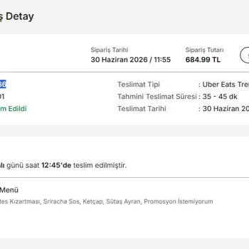 Trendyol Yemek Teslim Edilmeyen Sipariş Ücreti Kesildi, Sistem Yanlış Teslim Bildiriyor