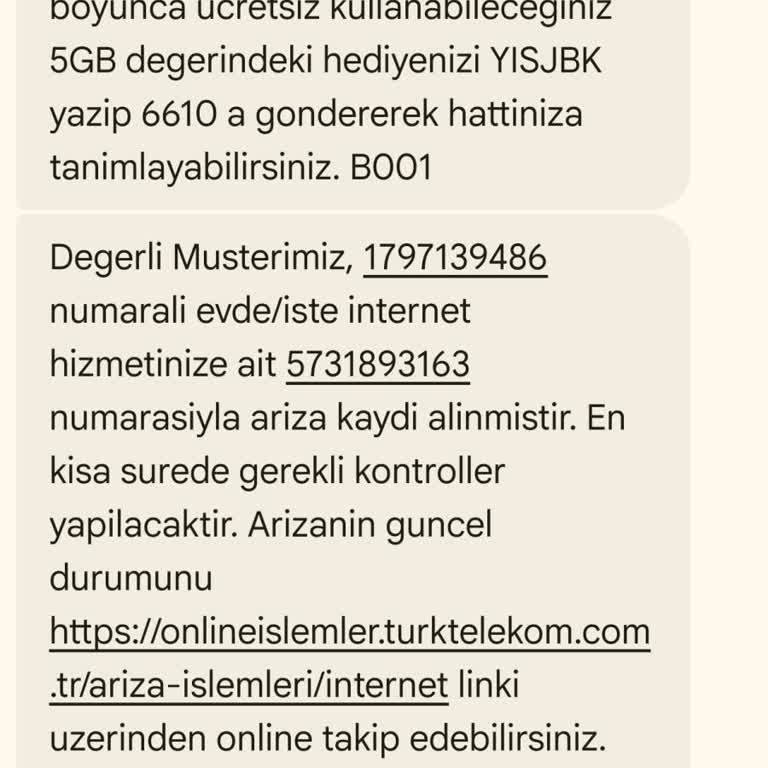 İnternet Kesintisi Ve Uzun Süreli Çözülmemiş Arıza