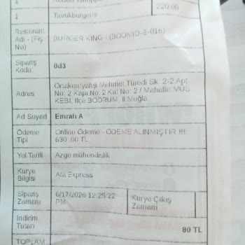 Yanlış Teslim Edilen Siparişin Yetersiz İadesi