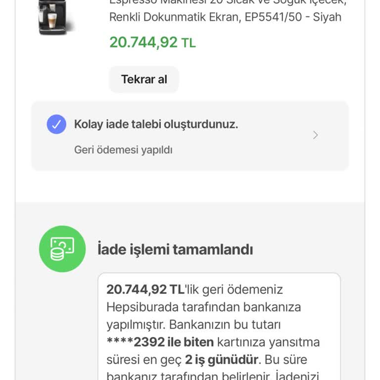 Hepsiburada’da Eksik Bakım Paketi İadesi Ve Çelişkili Müşteri Hizmetleri