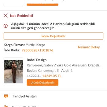 Tek İade Kodu İle İki Kolinin Birinin Yok Sayılması Ve 14.249,05 TL İade Reddi