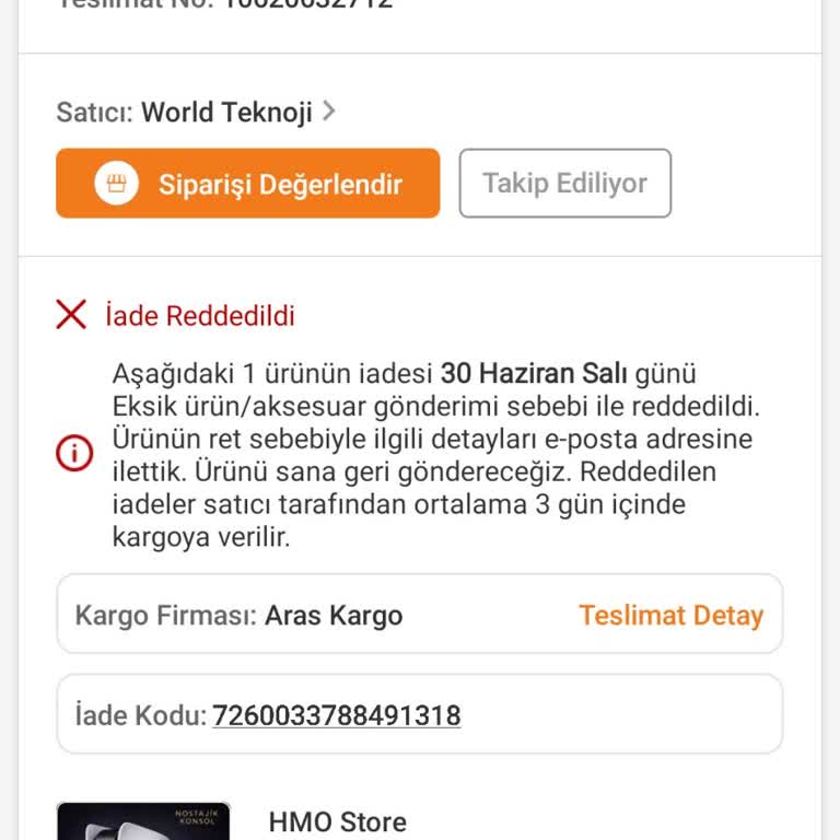 Satıcı Eksik Parça İddiası Ve Ücret İadesi Engeli