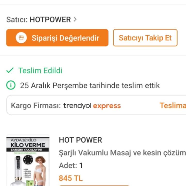 Hot Power Garanti Kapsamındaki Masaj Aletim Değişim Ve İade İçin Cevap Almıyor