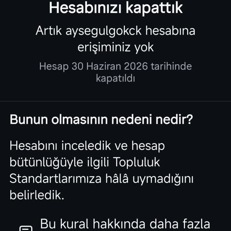 Hesabım Haksız Şekilde Kapatıldı Ve Cevapsız İtirazım