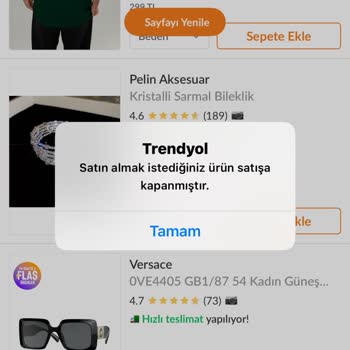 Satışta Görünen Ürün Ödeme Aşamasında Kapatılıyor