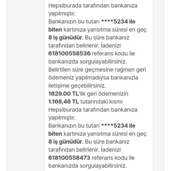 1.629 TL Bekleyen Ödül Ve Para İadesi Hesaba Yatırılmıyor