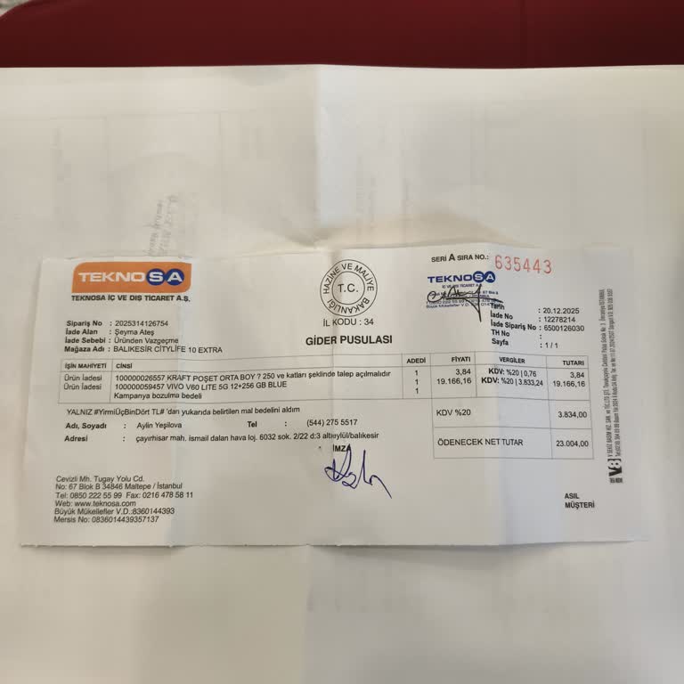 Teknosa’nın Yanlış Kredi İşlemi Nedeniyle Haksız Borç Ve Takip Kaydı