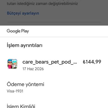 Çocuğumun Google Play Üzerinden Yapılan Yetkisiz 5000 TL’lik Alışverişi İadesi Talebi
