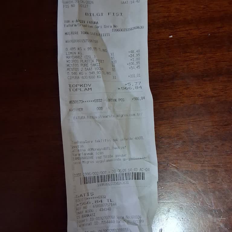Migros Çipura Balığının Bayat Çıkması Ve Ücret İadesi Talebi