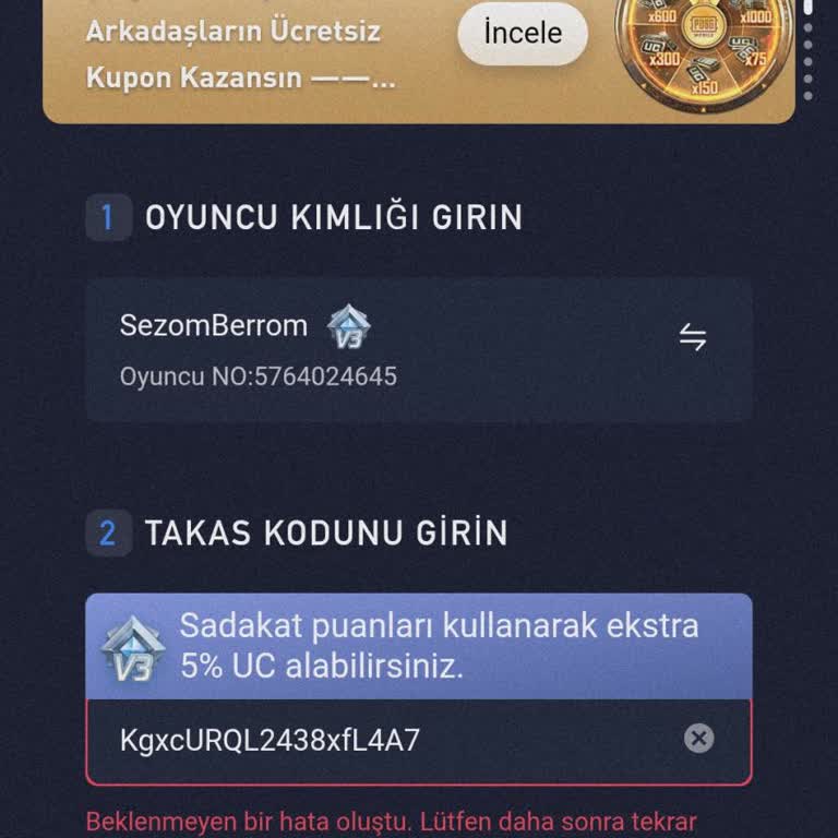 Midasbuy Kodları Hatalı, Kullanılamıyor Ve Destek Bulunamıyor