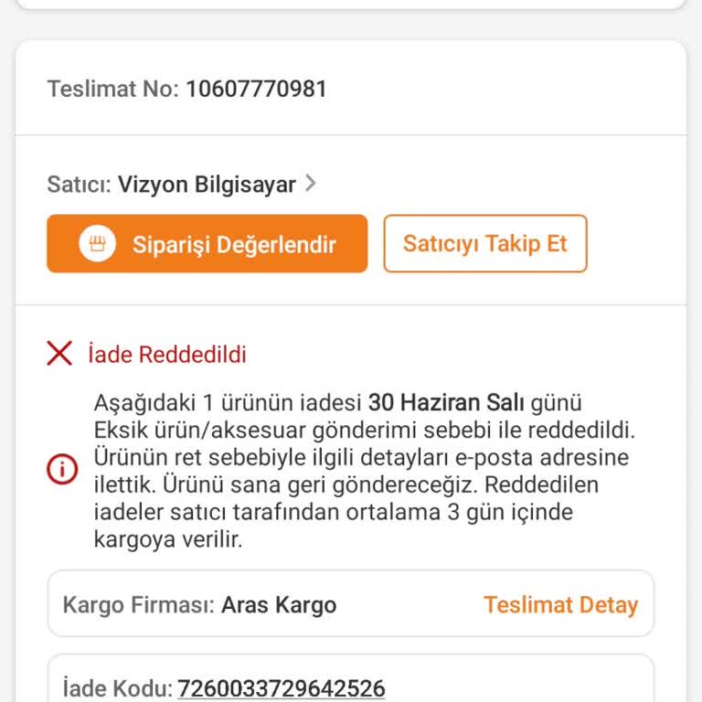 Trendyol Vizyon Bilgisayar’dan Defolu Düdüklü Tencerenin Kutu Nedeniyle İade Reddi