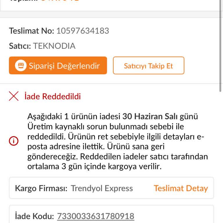 Trendyol’da Arızalı Akıllı Saat Ve Haksız İade Reddi