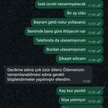 İade Ücretinin Uzun Süre Gecikmesi