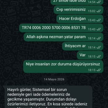 İade Ücretinin Uzun Süre Gecikmesi