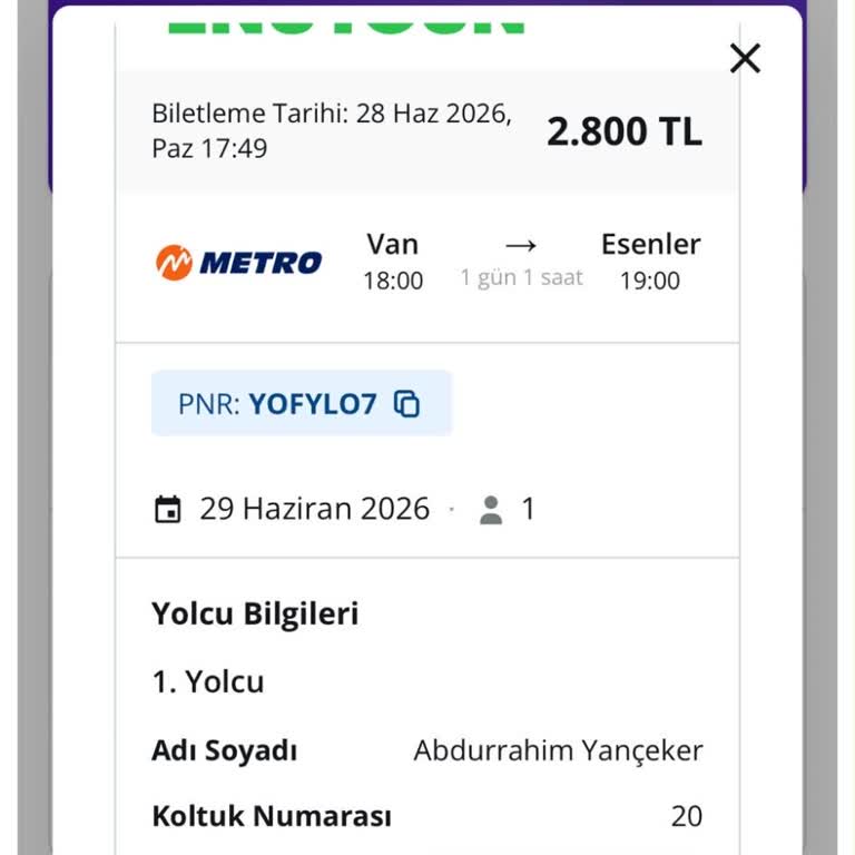 Metro Turizm’de Otobüste Klima Çalışmadı Ve Şoför Saygısız Davrandı