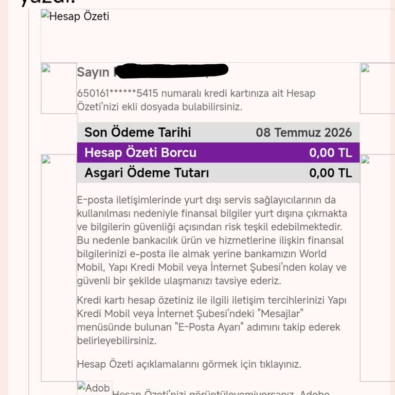 Adıma Açılan Bilinmeyen Kredi Kartının İptali Ve İncelenmesi