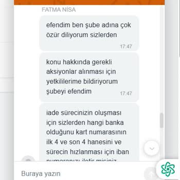 Teslim Edilmeyen Sipariş Ve Kişisel Bilgi Talebi Üzerine Şikayet